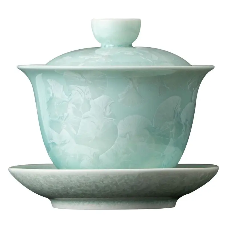Master Song Pu Su Yang Ye's Crystal Glaze Gaiwan Ceramic Three-Talents Tea Bowl Gift Set With Custom Logo
Master Song Pu Su Yang Ye's Crystal Glaze Gaiwan Ceramic Three-Talents Tea Bowl Gift Set With Custom Logo