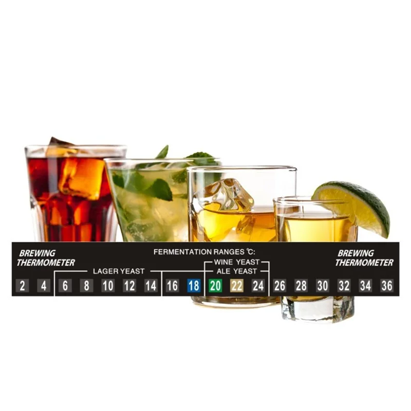 AT21-Thermometer Sticker Self Adhesive Homebrew Thermometer Brewing Beer Wine Temperature Sensor
AT21-Thermometer Sticker Self Adhesive Homebrew Thermometer Brewing Beer Wine Temperature Sensor