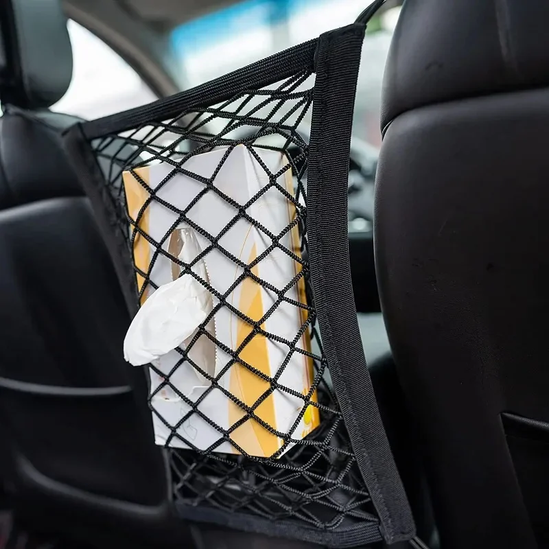 Back Seat Car Storage Net - New Mesh Net, Elastic Design, Safety Protector, Trunk Storage Net, Black Seat Back Protector
Back Seat Car Storage Net - New Mesh Net, Elastic Design, Safety Protector, Trunk Storage Net, Black Seat Back Protector
