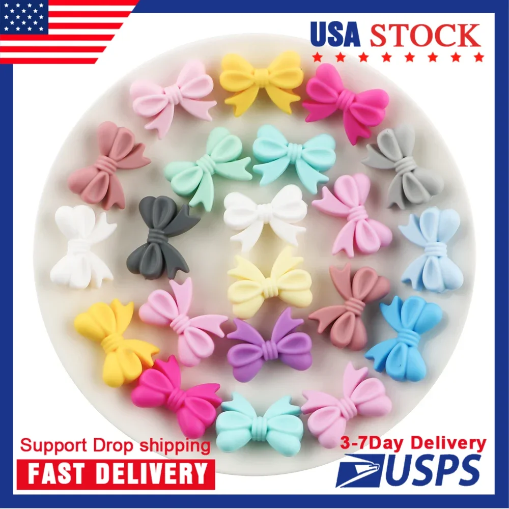 45 Pcs Bow Silicone Bead Jewelry For DIY Keychains, Necklaces, Bracelets, And Accessories
45 Pcs Bow Silicone Bead Jewelry For DIY Keychains, Necklaces, Bracelets, And Accessories