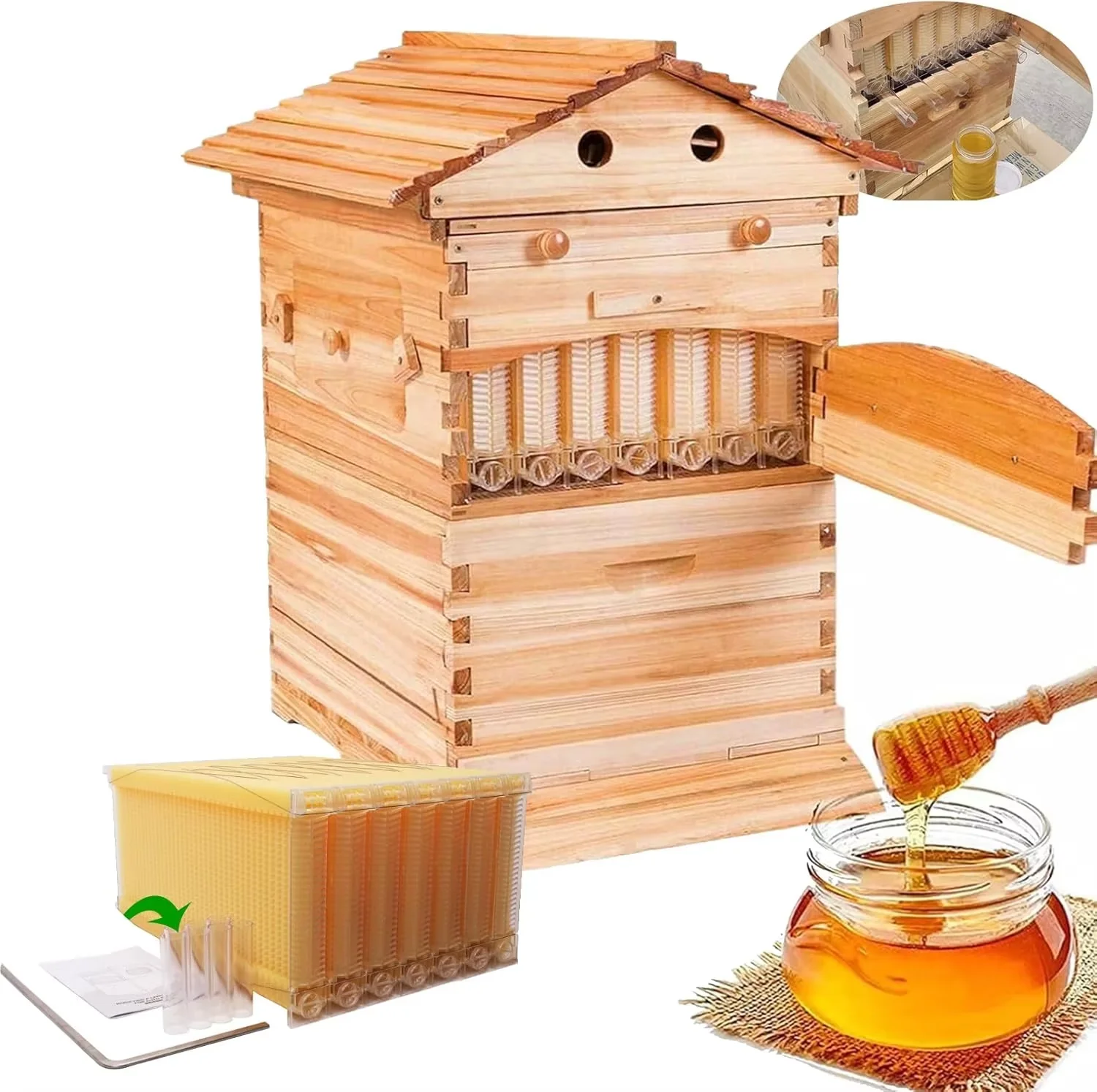 Высококачественные экологичные деревянные ульи 2026 года: Новое оборудование для пчеловодства, автоматические ульи из китайской ели с восковым покрытием для комплекта ульев (18 шт.)
Высококачественные экологичные деревянные ульи 2026 года: Новое оборудование для пчеловодства, автоматические ульи из китайской ели с восковым покрытием для комплекта ульев (18 шт.)