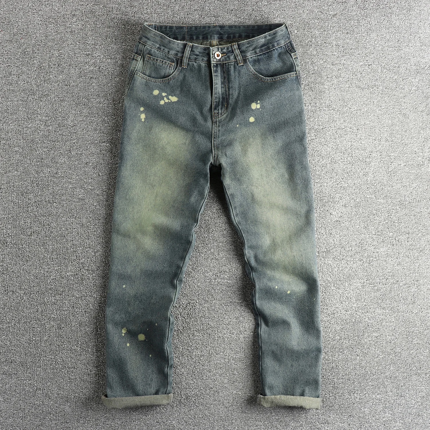 Retro Blue Jeans Men's Straight Leg Wide Leg Washed out Vintage Denim Jeans Youth Long Trousers American Style Spring Autumn
Retro Blue Jeans Men's Straight Leg Wide Leg Washed out Vintage Denim Jeans Youth Long Trousers American Style Spring Autumn