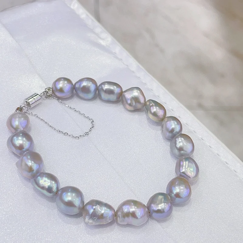 SGARIT Natural Freshwater Pearl Bracelet Grey Irregular Round Oval Pearl Magnetic Buckle Bangle Baroque Vintage Female Jewelry
SGARIT Natural Freshwater Pearl Bracelet Grey Irregular Round Oval Pearl Magnetic Buckle Bangle Baroque Vintage Female Jewelry