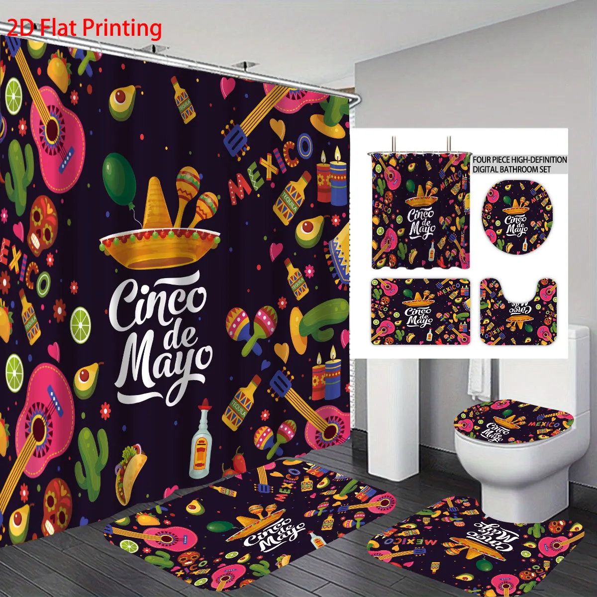 1/3/4pcs Shower Curtain 3D Print Polyester Curtain for Bathroom Decor 4pcs Set Toilet Seat Cover Bathroom/U-shaped Floor Mat
1/3/4pcs Shower Curtain 3D Print Polyester Curtain for Bathroom Decor 4pcs Set Toilet Seat Cover Bathroom/U-shaped Floor Mat
