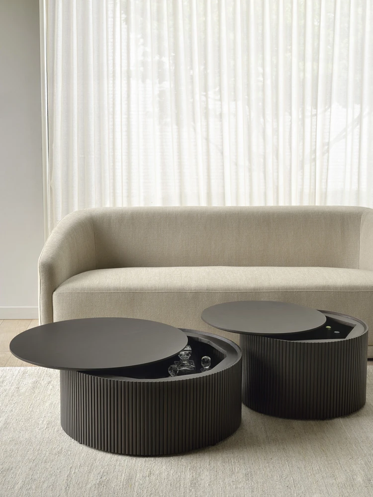 Simple solid wood round storage coffee table small apartment living room home tea table wabi sabi style
Simple solid wood round storage coffee table small apartment living room home tea table wabi sabi style
