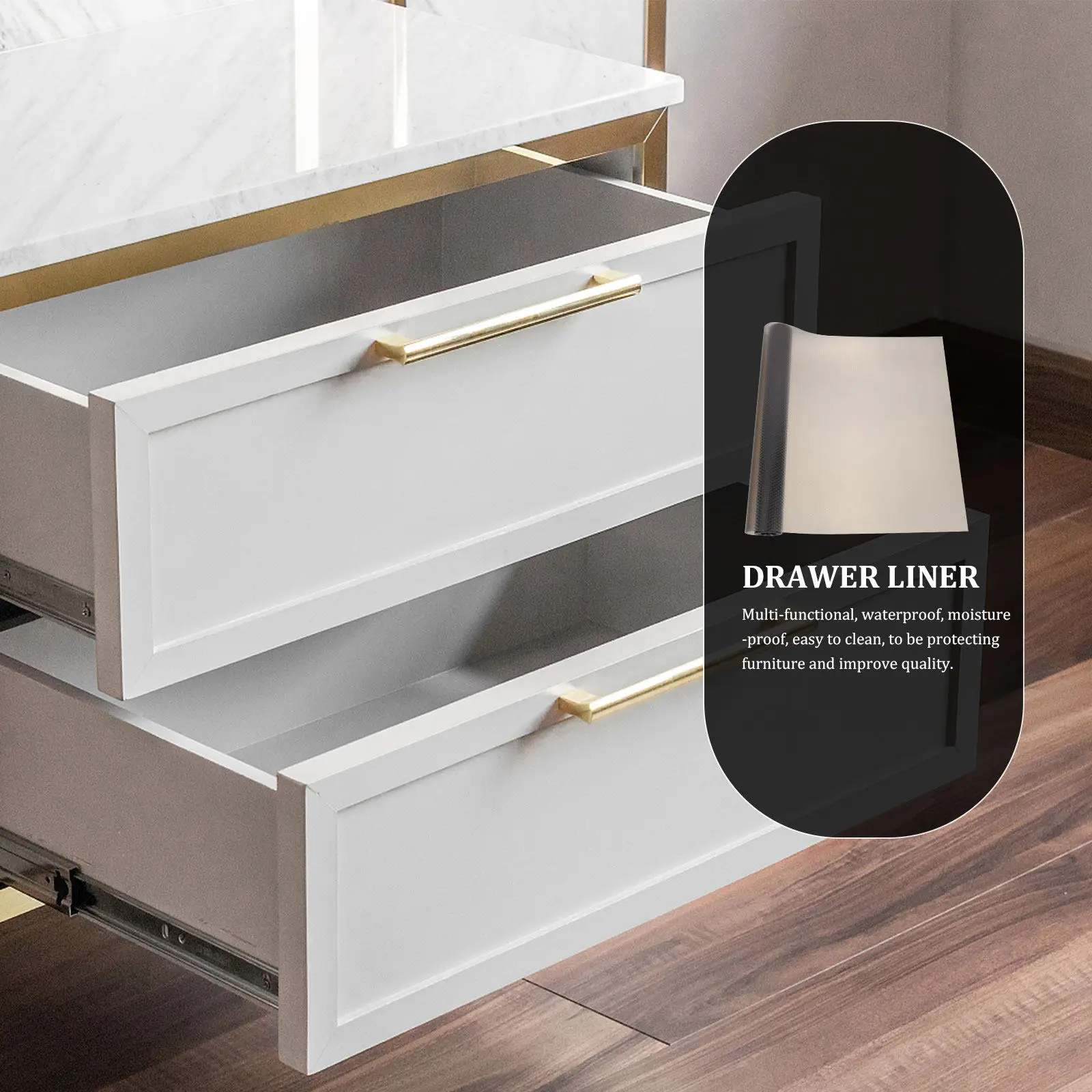1 Roll Waterproof Drawer Liner Thick Eva Drawer Mat Non-Slip Moisture-Proof Anti-Scratch Cabinet Shelf Fridge Counter-Top Desk
1 Roll Waterproof Drawer Liner Thick Eva Drawer Mat Non-Slip Moisture-Proof Anti-Scratch Cabinet Shelf Fridge Counter-Top Desk