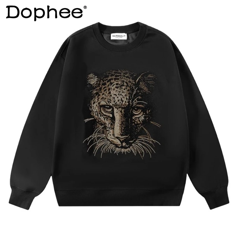 Осень-зима, новый тренд, тяжелый свитшот со стразами и круглым вырезом, легкий роскошный модный свободный повседневный пуловер с длинными рукавами для мужчин
Осень-зима, новый тренд, тяжелый свитшот со стразами и круглым вырезом, легкий роскошный модный свободный повседневный пуловер с длинными рукавами для мужчин