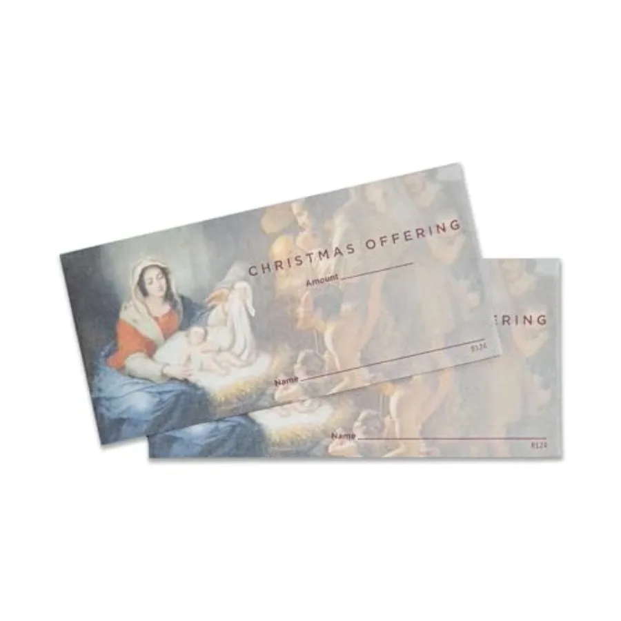 Christmas Offering Envelopes for Church 3" x 6 5/16" Pack of
Christmas Offering Envelopes for Church 3" x 6 5/16" Pack of