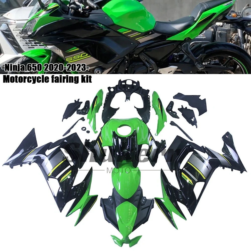 Green Motorcycle Plastic Fairing Kit Injection Mold Bodywork Panel Kit Fit for Kawasaki Ninja 650R Er-6F 2020 2021 2022 2023
Green Motorcycle Plastic Fairing Kit Injection Mold Bodywork Panel Kit Fit for Kawasaki Ninja 650R Er-6F 2020 2021 2022 2023
