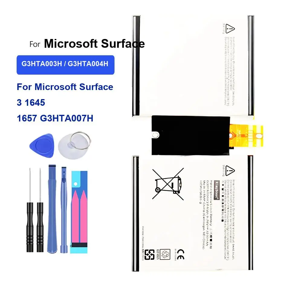 Reliable Power Supply G3HTA003H G3HTA004H For Microsoft Surface 3 1645 1657 G3HTA007H Tablet Battery 7270mAh
Reliable Power Supply G3HTA003H G3HTA004H For Microsoft Surface 3 1645 1657 G3HTA007H Tablet Battery 7270mAh