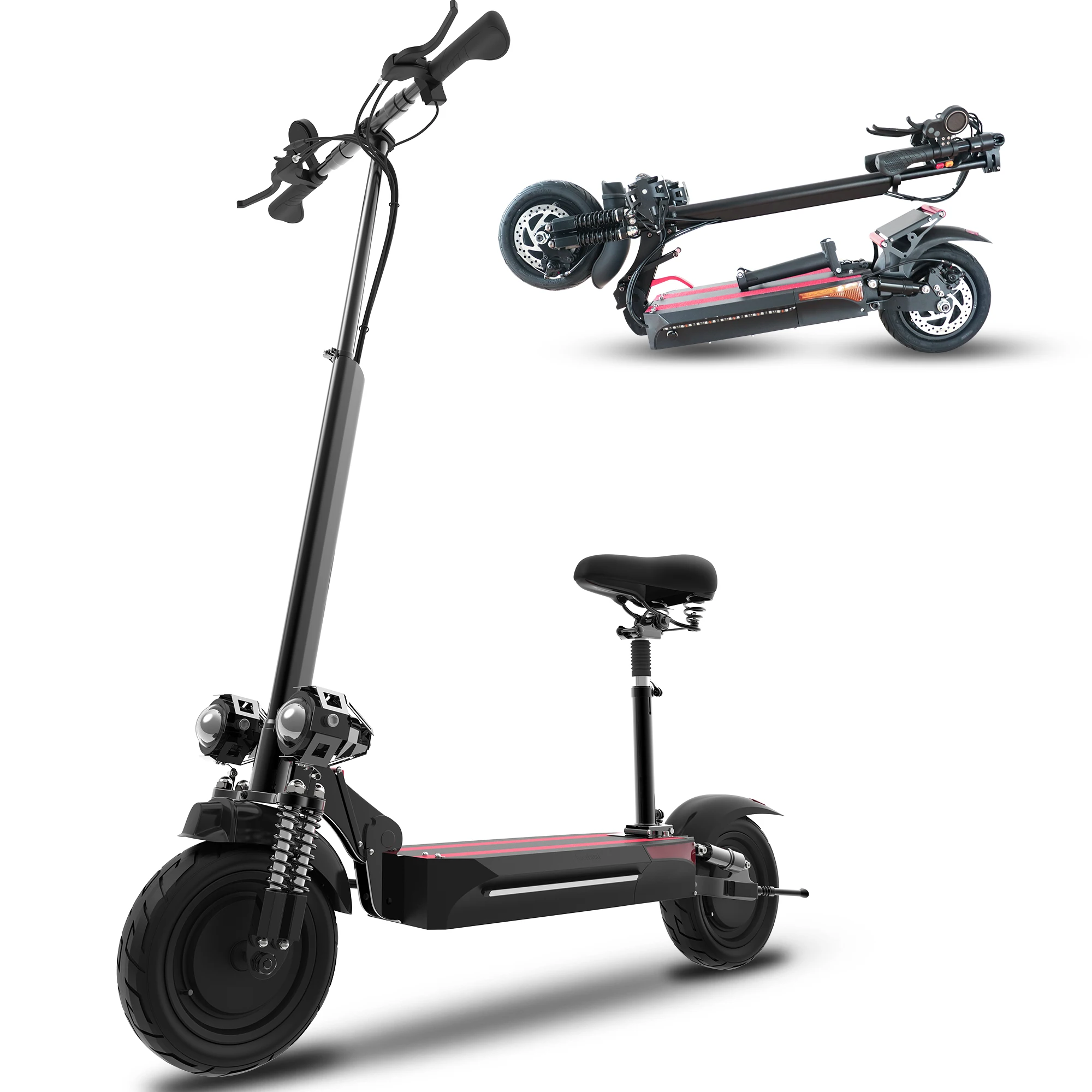 X500 Electric Scooter with Seat, 2000W Dual Motor, 40 mph Max Speed, 40 Miles Long Range, 300 lbs Max Load, Foldable E Scooter
X500 Electric Scooter with Seat, 2000W Dual Motor, 40 mph Max Speed, 40 Miles Long Range, 300 lbs Max Load, Foldable E Scooter