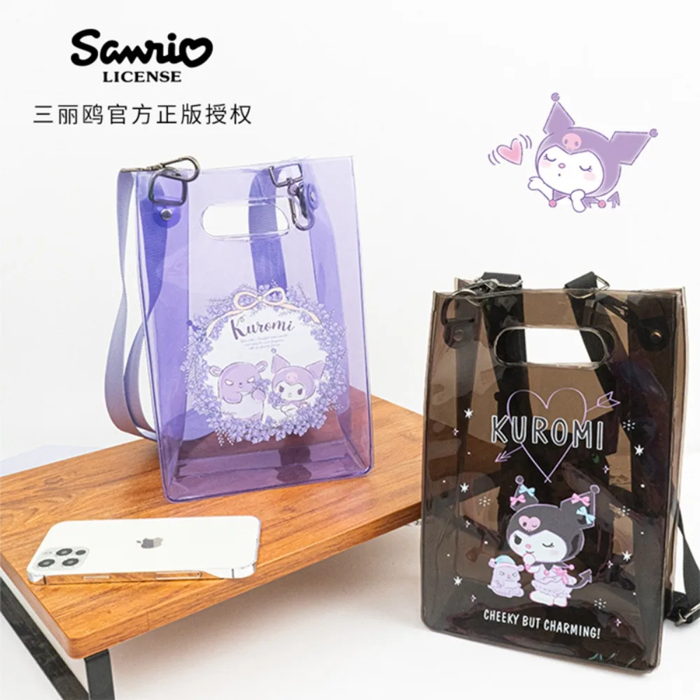 Sanrio Hello Kitty Kuromi Cinnamoroll детская прозрачная сумка для девочек креативная идея милая мультяшная водонепроницаемая сумка на плечо подарки
Sanrio Hello Kitty Kuromi Cinnamoroll детская прозрачная сумка для девочек креативная идея милая мультяшная водонепроницаемая сумка на плечо подарки