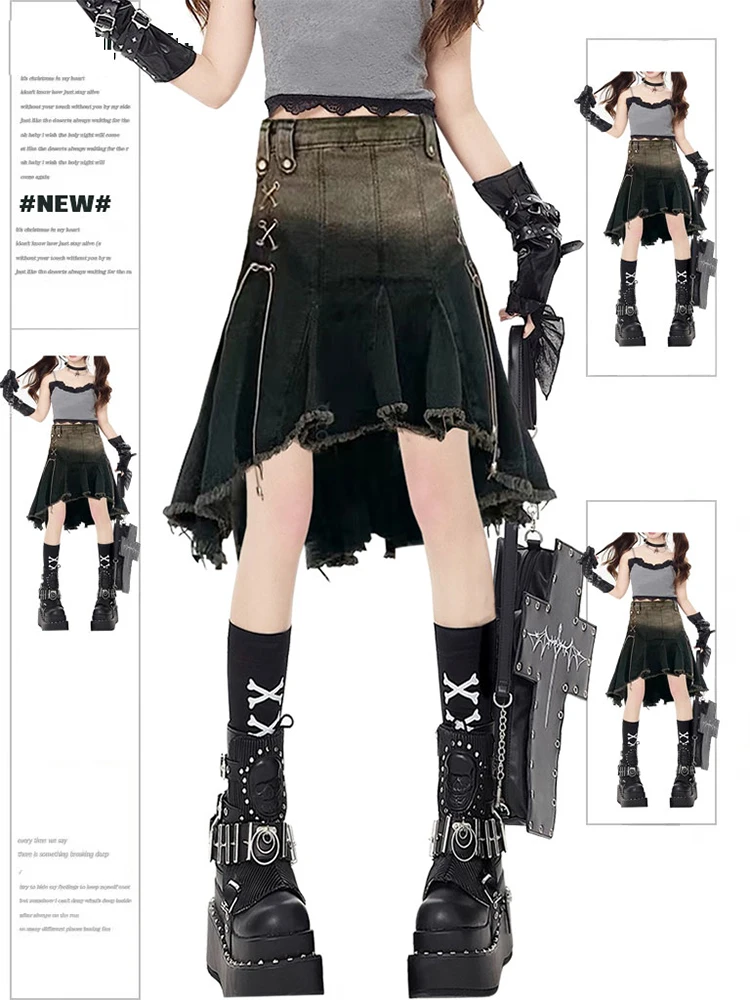 Women's A-Line Denim Skirt Y2k Long Skirts Harajuku Vintage 90s Aesthetic Asymmetrical Cowboy Skirt 2000s Fashion Clothes Summer
Women's A-Line Denim Skirt Y2k Long Skirts Harajuku Vintage 90s Aesthetic Asymmetrical Cowboy Skirt 2000s Fashion Clothes Summer