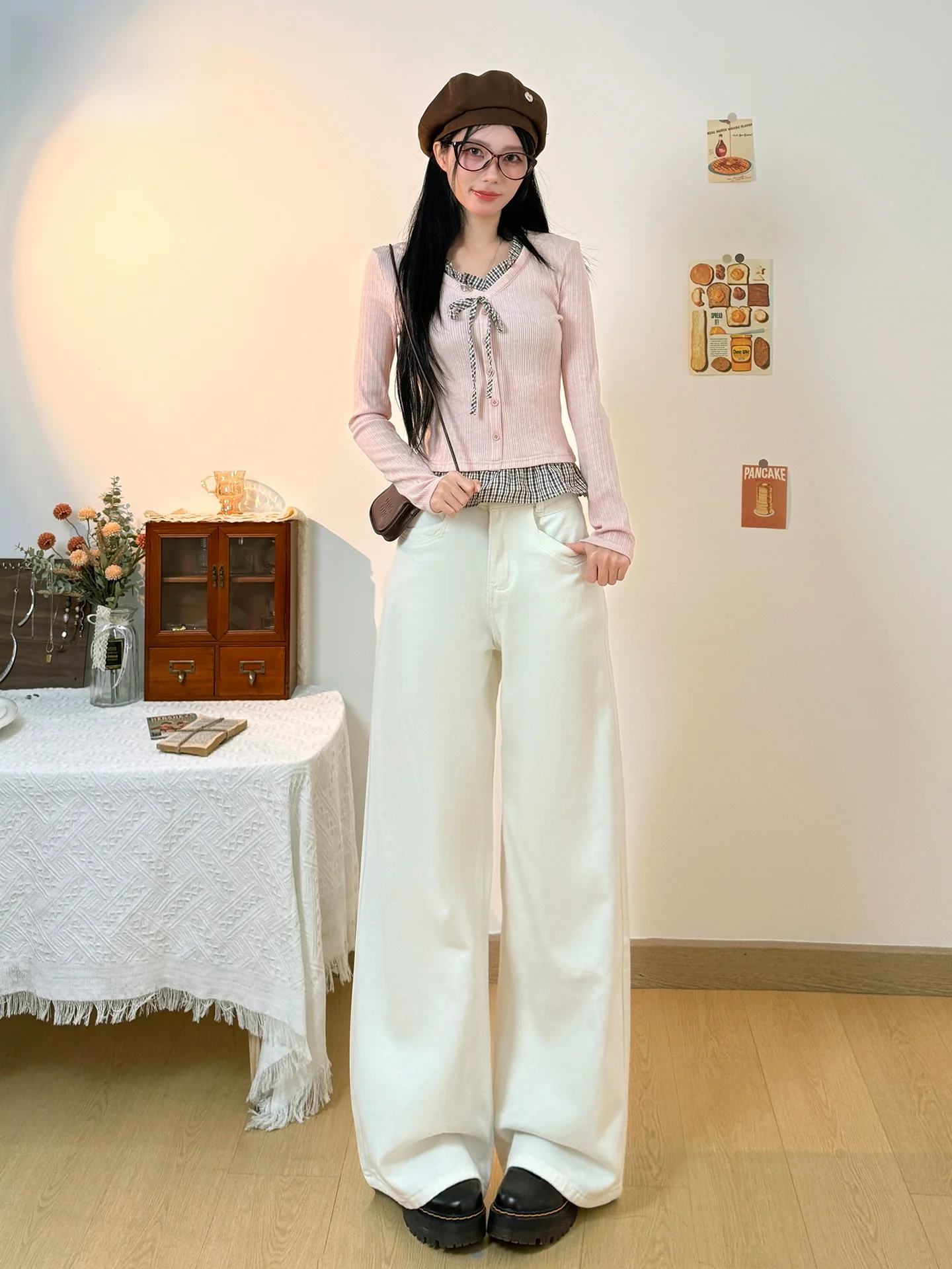 American Style High Waist Wide Leg Minimalist Women's Jeans Summer Loose Slimming Floor-Length Straight Cut Casual Pants
American Style High Waist Wide Leg Minimalist Women's Jeans Summer Loose Slimming Floor-Length Straight Cut Casual Pants