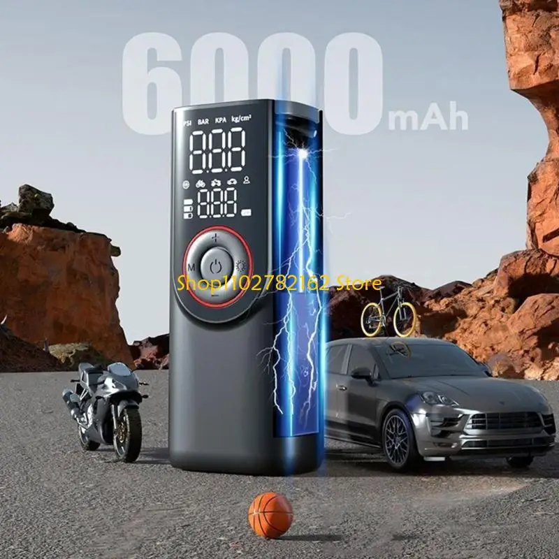 547B Tire Inflator Portable Air Compressor,6000mAh 150PSI Portable Air Pumps, Accurate Pressure LCD Display,Car Bike
547B Tire Inflator Portable Air Compressor,6000mAh 150PSI Portable Air Pumps, Accurate Pressure LCD Display,Car Bike