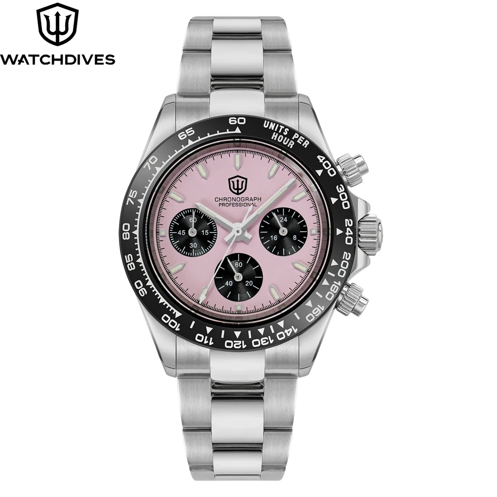 Часы Watchdives WD16500, 39 мм, VK63, кварцевый механизм, хронограф, сапфировый керамический безель, светящиеся водонепроницаемые часы 100 м
Часы Watchdives WD16500, 39 мм, VK63, кварцевый механизм, хронограф, сапфировый керамический безель, светящиеся водонепроницаемые часы 100 м