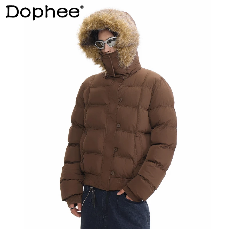 Men's 2025 Winter New American Style Detachable Faux Fur Collar Hooded Parkas Fashion Warm Versatile Parkas Solid Color Coats
Men's 2025 Winter New American Style Detachable Faux Fur Collar Hooded Parkas Fashion Warm Versatile Parkas Solid Color Coats