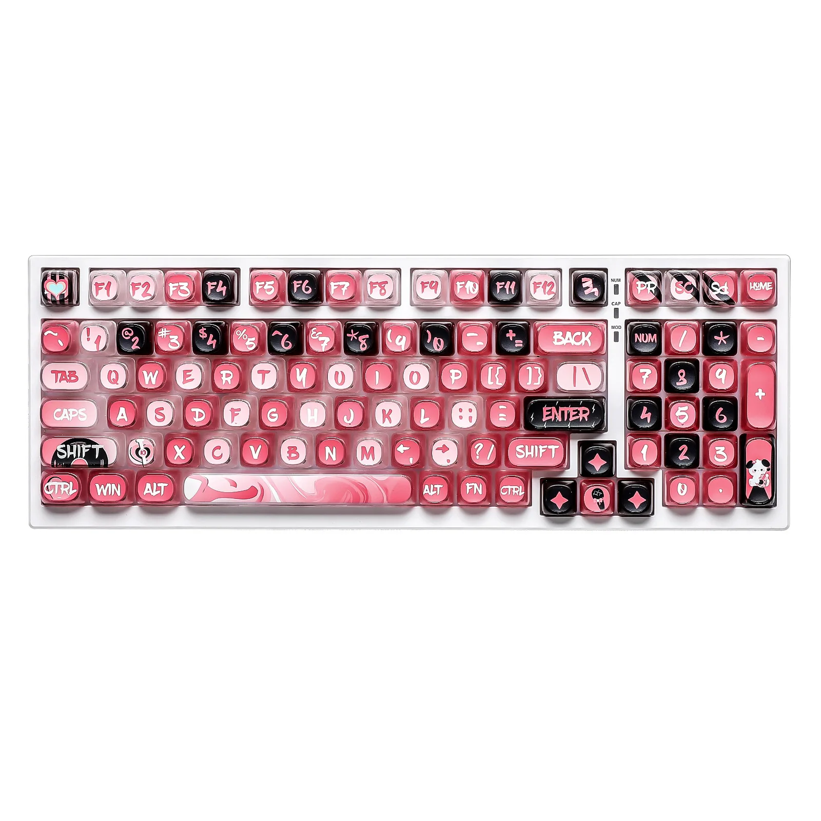 YUNZII Pudding Band MOA Profile Keycap Set, PBT Shine Through Aesthetic Key Caps, 141 Full-Key для механической клавиатуры MX Switch
YUNZII Pudding Band MOA Profile Keycap Set, PBT Shine Through Aesthetic Key Caps, 141 Full-Key для механической клавиатуры MX Switch