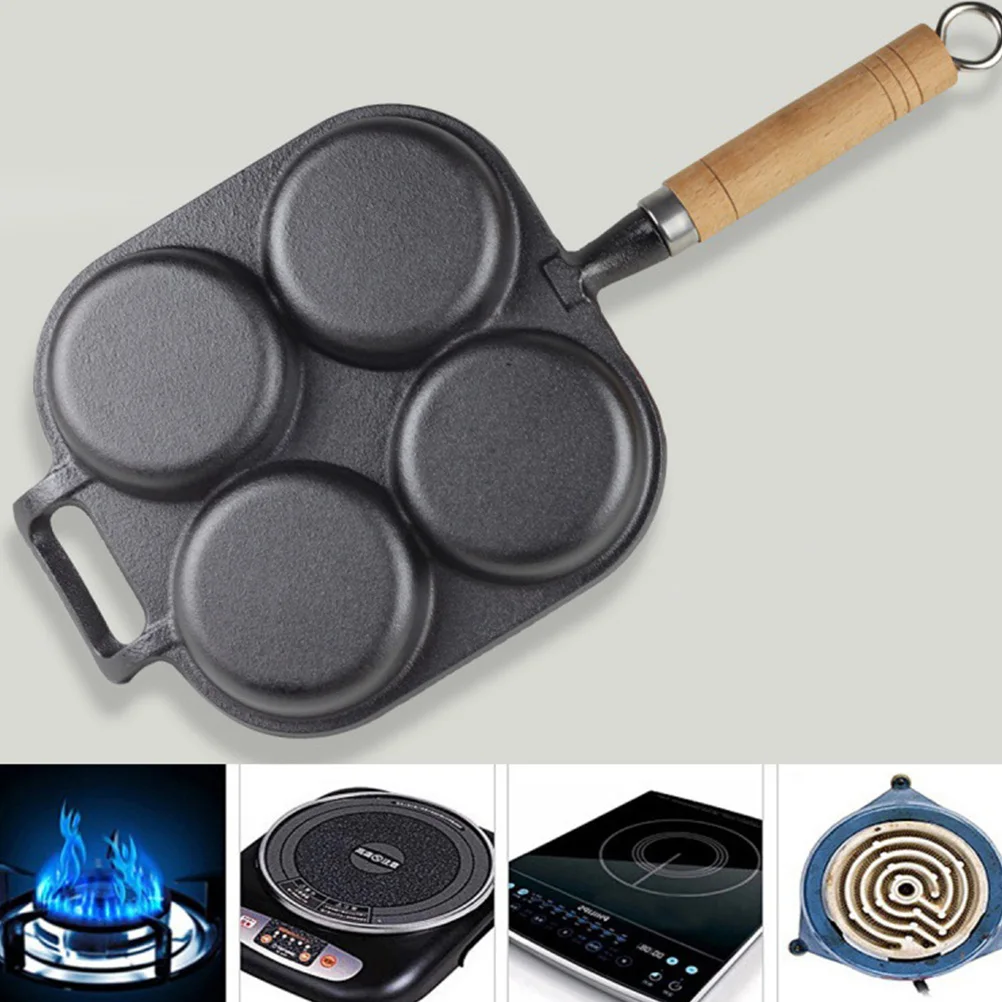 Four Hole Egg Frying Pan Nonstick Mini Wooden Kitchen Accessory Multi Holes Cooker Breakfast Skillet Pot Even Heating
Four Hole Egg Frying Pan Nonstick Mini Wooden Kitchen Accessory Multi Holes Cooker Breakfast Skillet Pot Even Heating