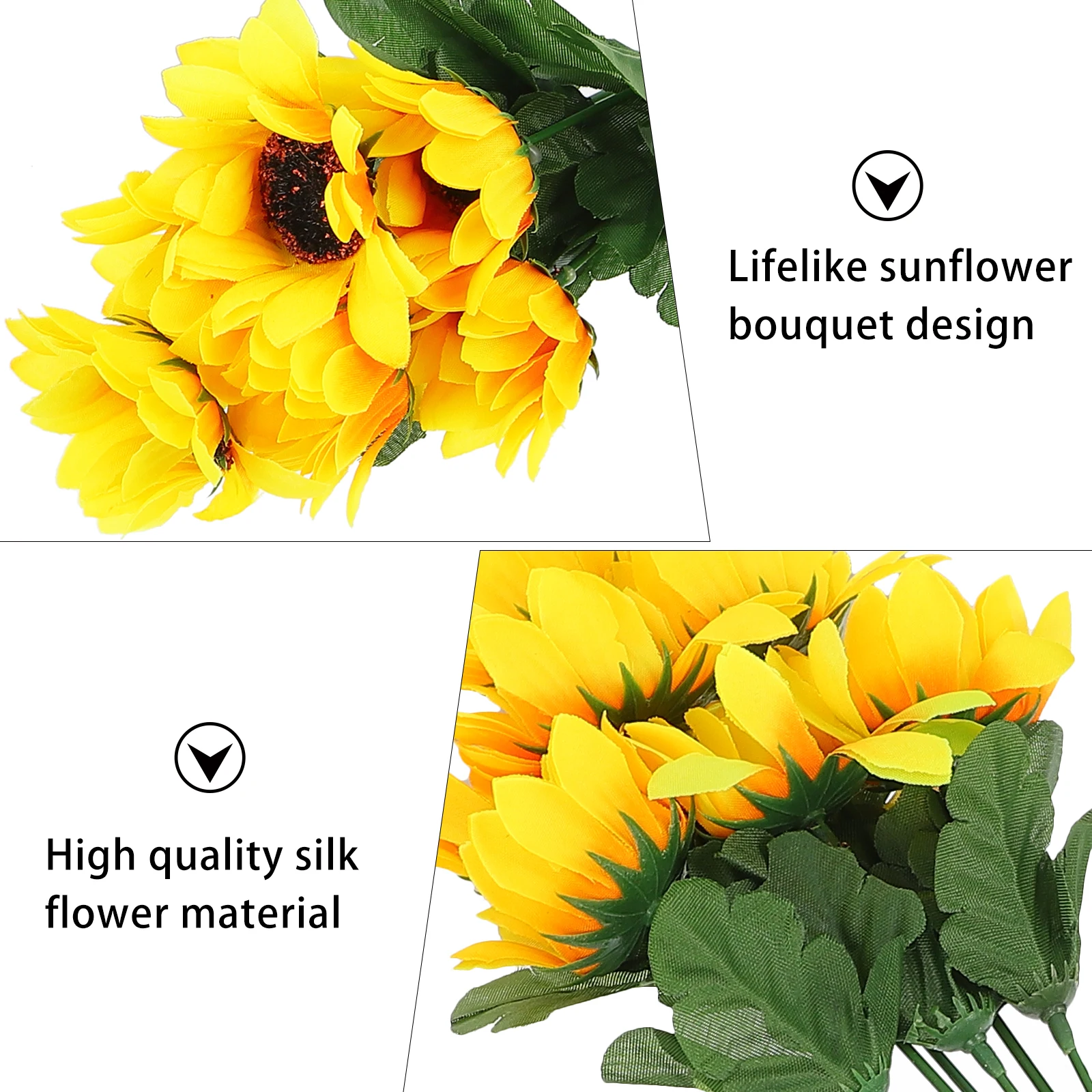 3 Bunches Simulation Sunflower Bouquet Decorative Home Wedding Artificial Realistic Flower Arrangement bouquet bedroom
3 Bunches Simulation Sunflower Bouquet Decorative Home Wedding Artificial Realistic Flower Arrangement bouquet bedroom
