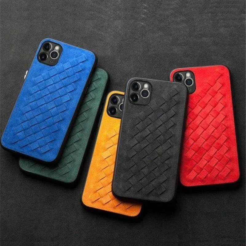 Тканый чехол для iPhone 14 Pro Max 15 Plus 13 12 Mini 11 Xs Xr, роскошная замшевая задняя крышка из искусственной кожи
Тканый чехол для iPhone 14 Pro Max 15 Plus 13 12 Mini 11 Xs Xr, роскошная замшевая задняя крышка из искусственной кожи