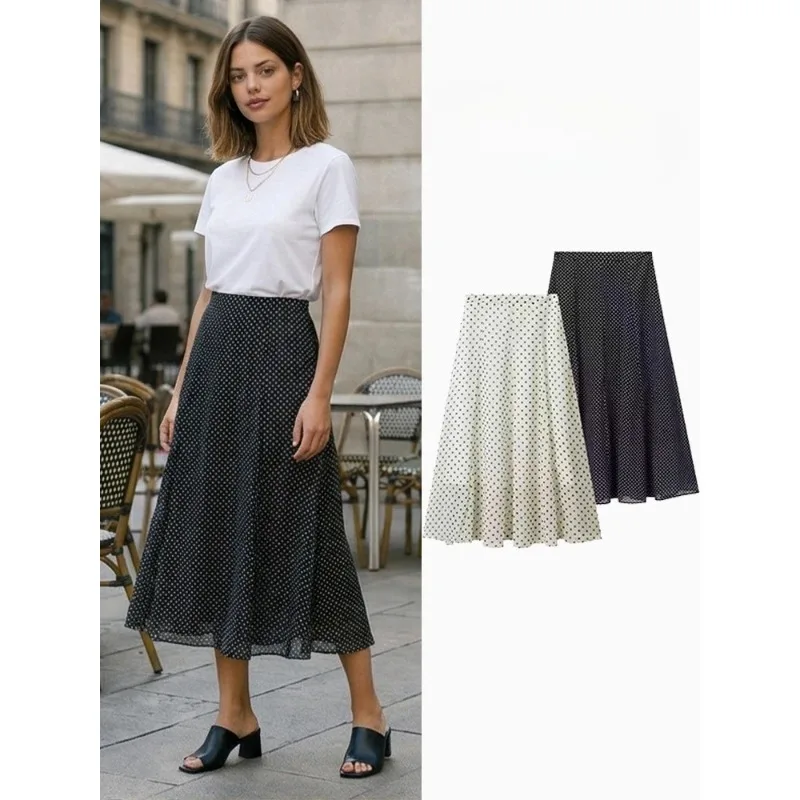 ZOCI Women Fashion Dot Printed Pleated A-Line Midi Skirt Vintage High Waist Side Zipper Female Chic Lady Skirts
ZOCI Women Fashion Dot Printed Pleated A-Line Midi Skirt Vintage High Waist Side Zipper Female Chic Lady Skirts