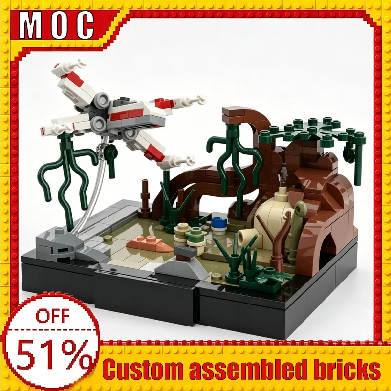 294PCS Sci-Fi Battle Swamp Scene MOC Model X Wing Fighter Building Blocks DIY Assembly Toy Educational Birthday Collection Gift
294PCS Sci-Fi Battle Swamp Scene MOC Model X Wing Fighter Building Blocks DIY Assembly Toy Educational Birthday Collection Gift