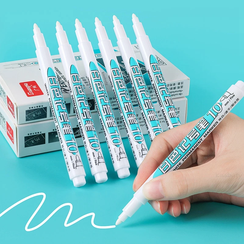 12Pcs White Permanent Marker Pen for Fabric Wood Leather - Alcohol-Based Oily Waterproof Graffiti Gel Pen for Tire Painting
12Pcs White Permanent Marker Pen for Fabric Wood Leather - Alcohol-Based Oily Waterproof Graffiti Gel Pen for Tire Painting