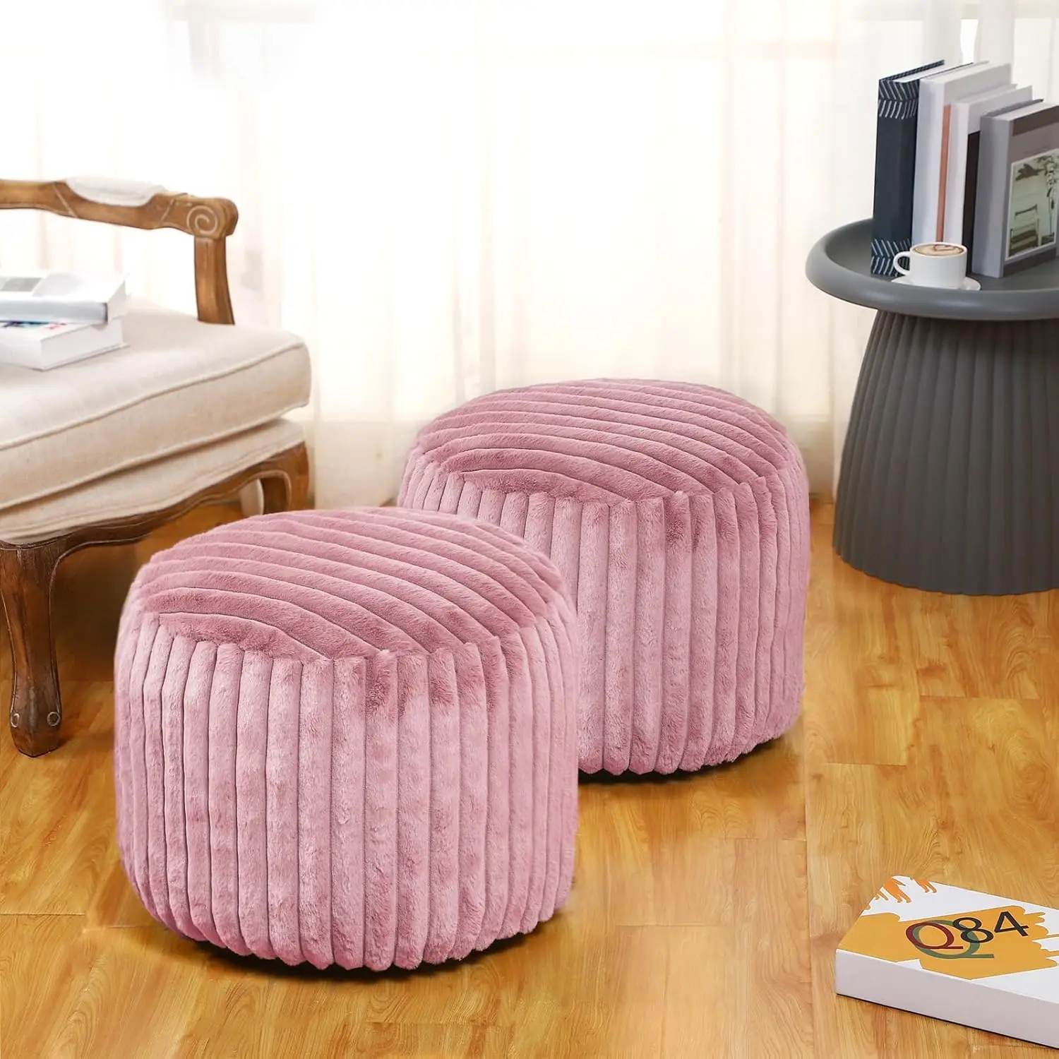 Two Piece Unstuffed Pouf Cover Ottoman Foot Rest Faux Rabbit Fur Floor Bean Bag Storage Pink
Two Piece Unstuffed Pouf Cover Ottoman Foot Rest Faux Rabbit Fur Floor Bean Bag Storage Pink