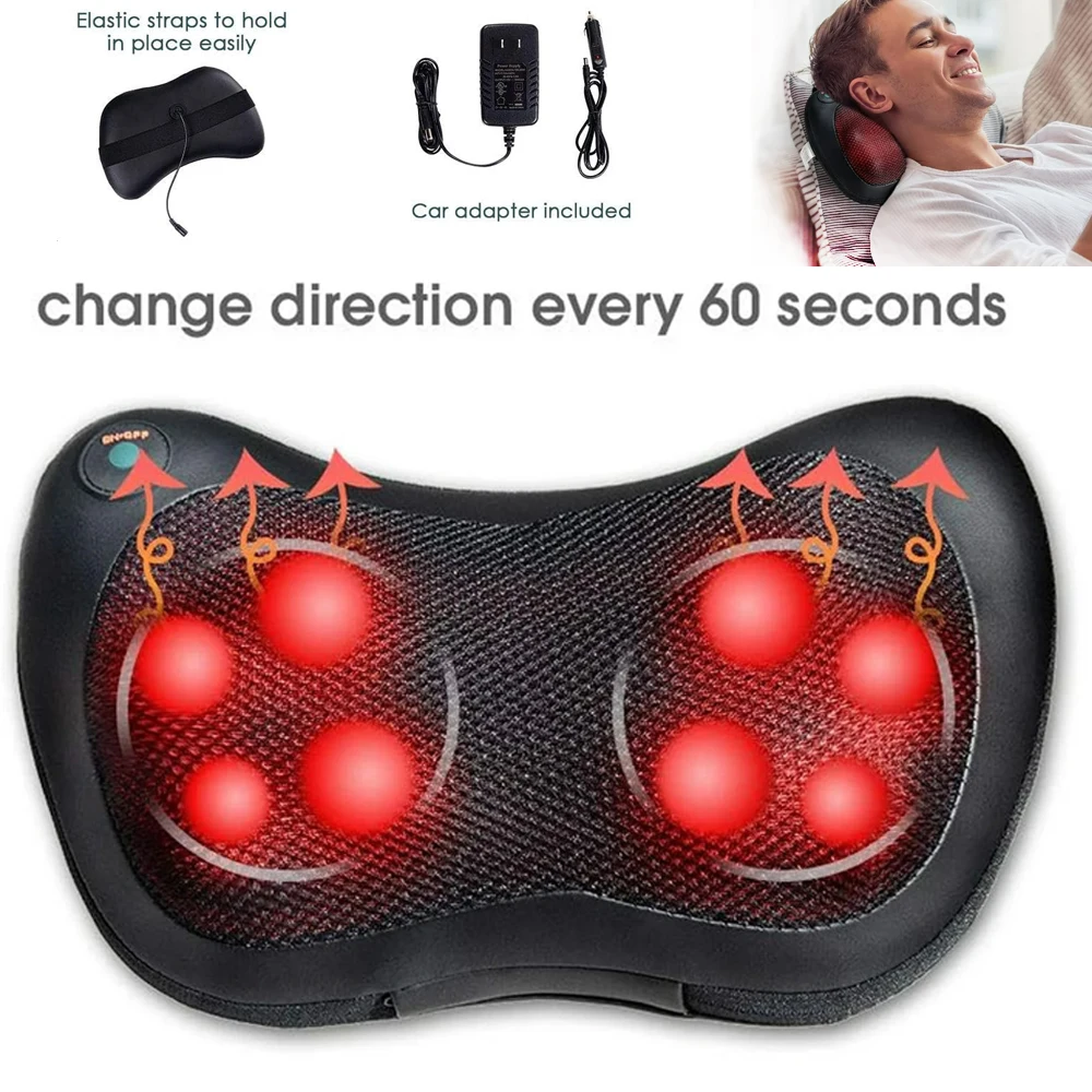 8 Head Electric Back Massager With Heat Deep Tissue Neck MassagePillow For Shoulder Foot Body Massage at Home Car
8 Head Electric Back Massager With Heat Deep Tissue Neck MassagePillow For Shoulder Foot Body Massage at Home Car