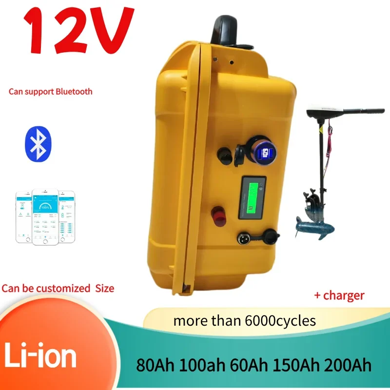 Водонепроницаемый литиевый аккумулятор 12 В, 80 Ач, 100 Ач, 60 Ач, 150 Ач, 12 В, 200 Ач, литий-ионный аккумулятор для троллинга, рыбалки, надувной лодки, кемпинга, электромобилей
Водонепроницаемый литиевый аккумулятор 12 В, 80 Ач, 100 Ач, 60 Ач, 150 Ач, 12 В, 200 Ач, литий-ионный аккумулятор для троллинга, рыбалки, надувной лодки, кемпинга, электромобилей