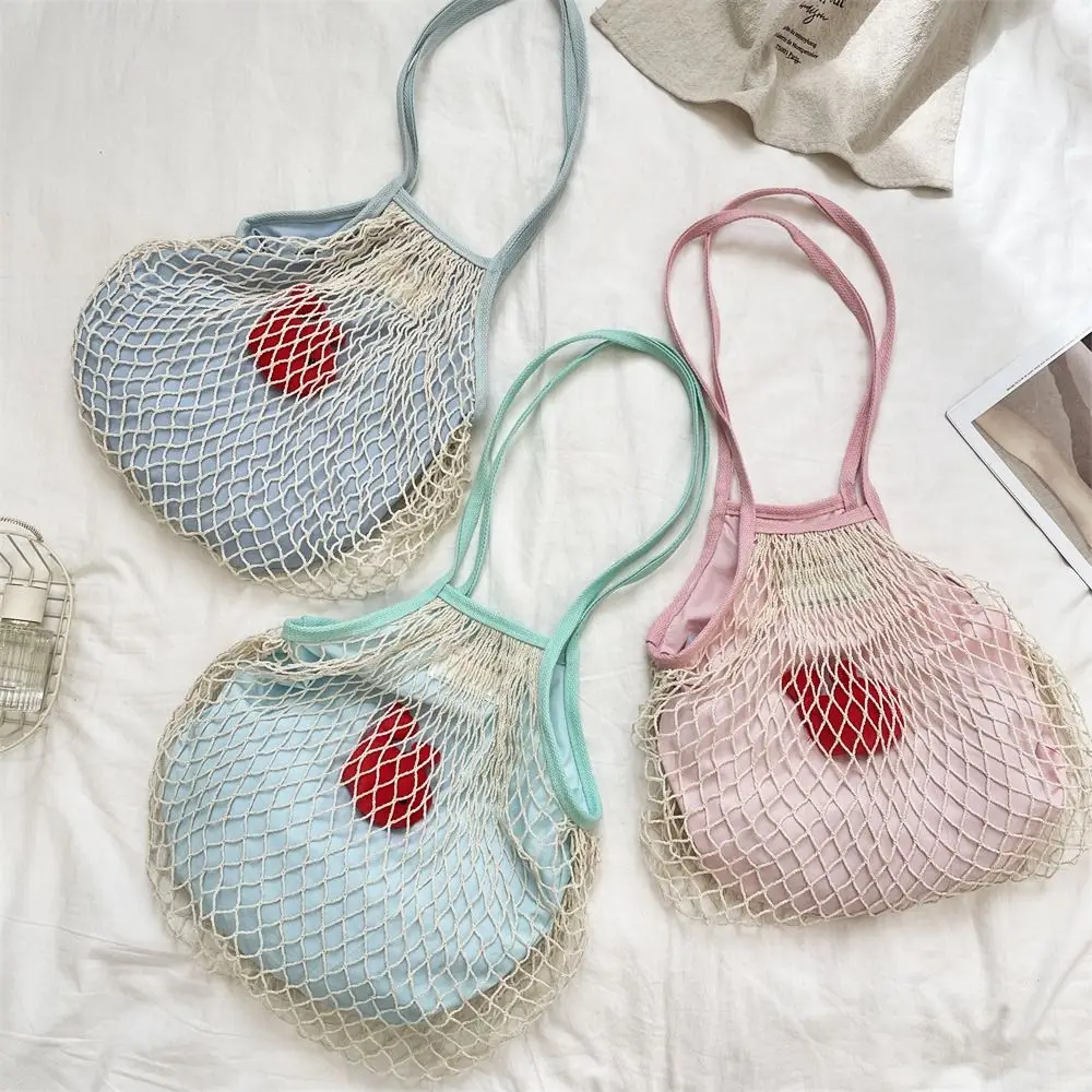 Portable Mesh Shoulder Bag Fresh Color Large Capacity Woven Grocery Bag Shopping Fruit Vegetable Storage Vacation Beach Bag
Portable Mesh Shoulder Bag Fresh Color Large Capacity Woven Grocery Bag Shopping Fruit Vegetable Storage Vacation Beach Bag