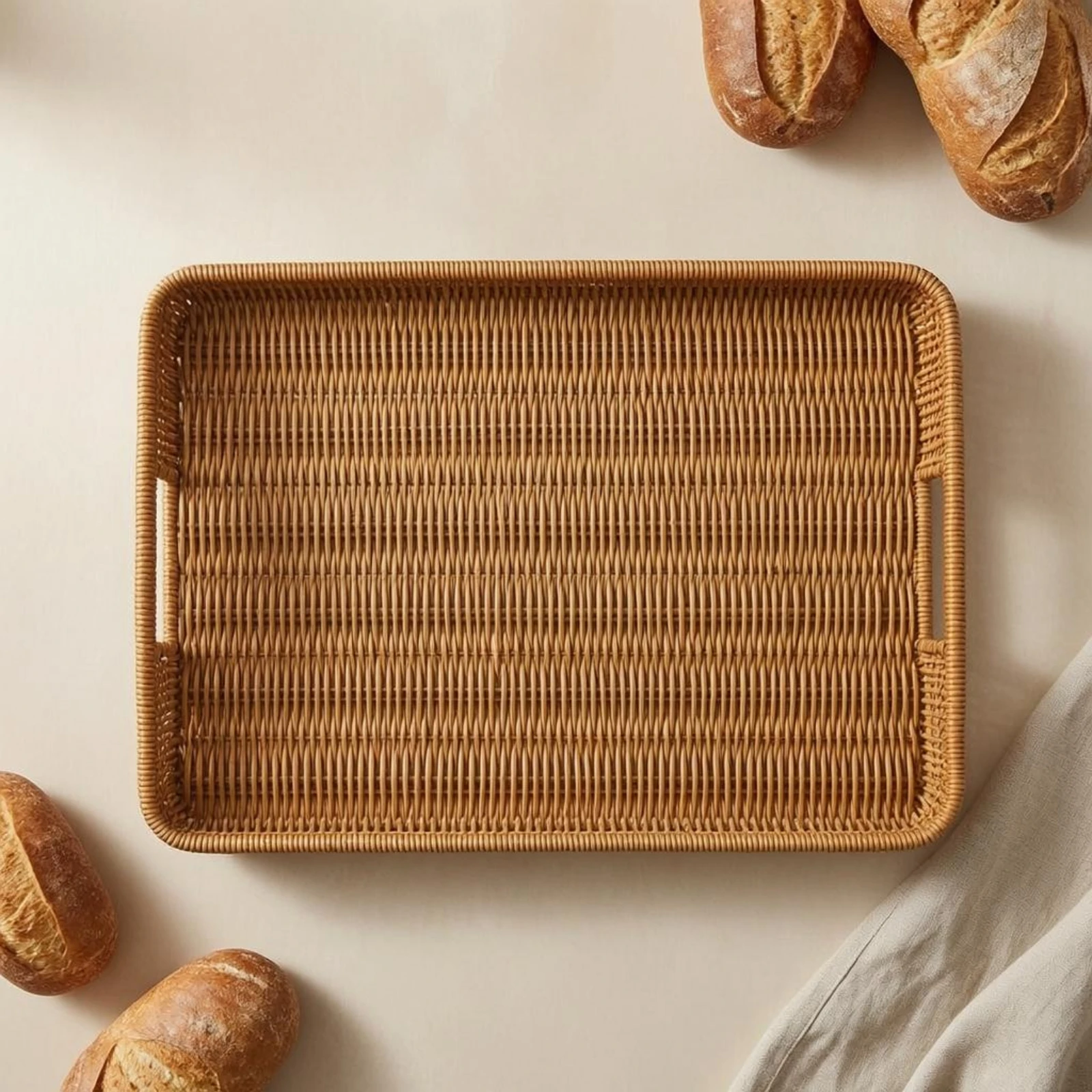 Handwoven Tray Basket Handle Cutouts Wicker Tray Basket Home Storage Natural Look Lightweight
Handwoven Tray Basket Handle Cutouts Wicker Tray Basket Home Storage Natural Look Lightweight