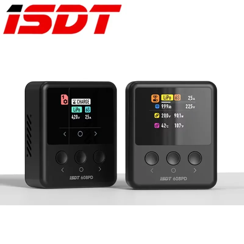 ISDT 608PD Lipo Balance Charger Discharger DC 240W/10A PD 140W/5A Smart Digital Charger for RC Batteries LiFe/Lilon/LiPo/LiHV
ISDT 608PD Lipo Balance Charger Discharger DC 240W/10A PD 140W/5A Smart Digital Charger for RC Batteries LiFe/Lilon/LiPo/LiHV