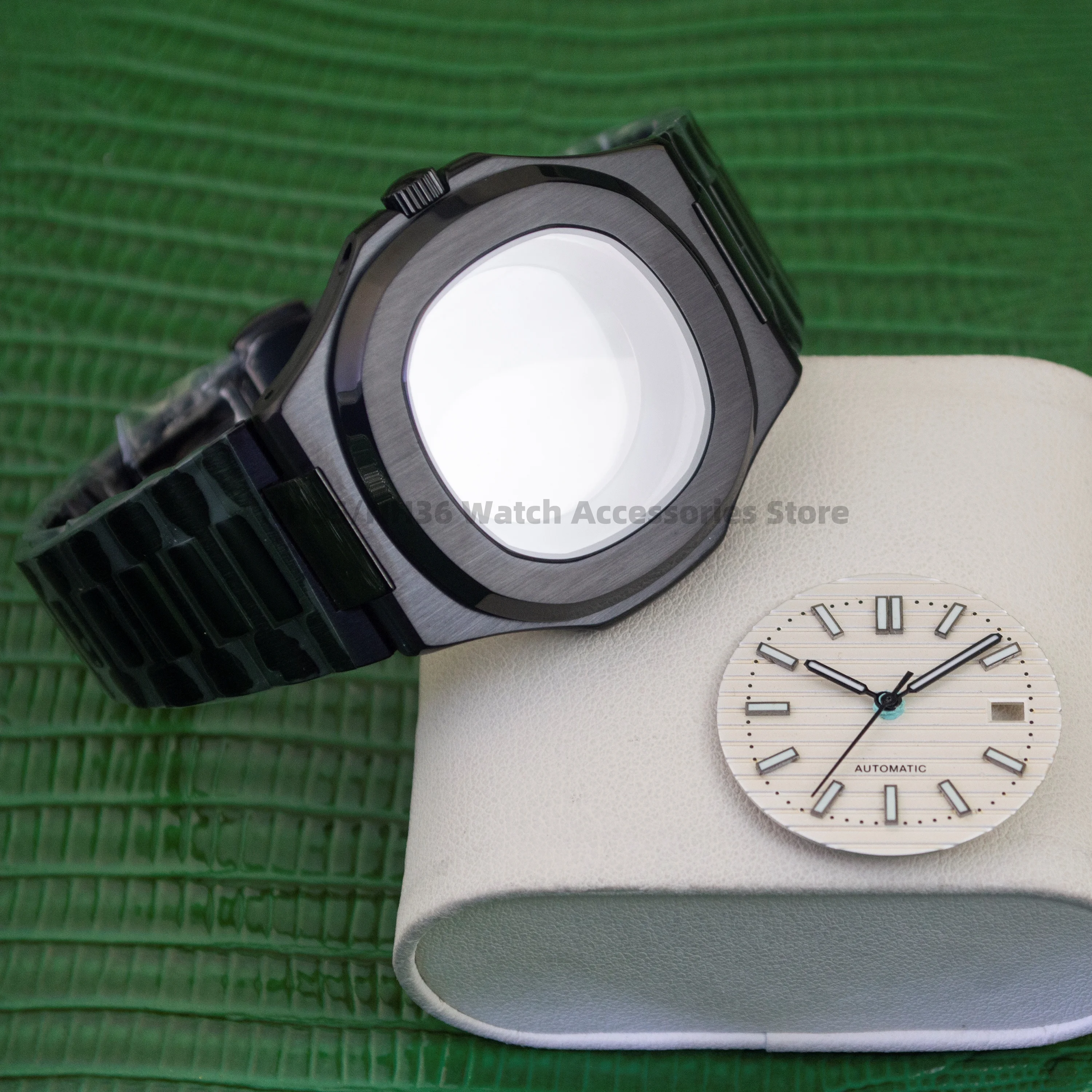 Stainless Steel Watch Case Watchband Dial Hands For NH35 Automatic Movement Nautilus 30.5mm Luminous Dial Watch Mod Parts
Stainless Steel Watch Case Watchband Dial Hands For NH35 Automatic Movement Nautilus 30.5mm Luminous Dial Watch Mod Parts