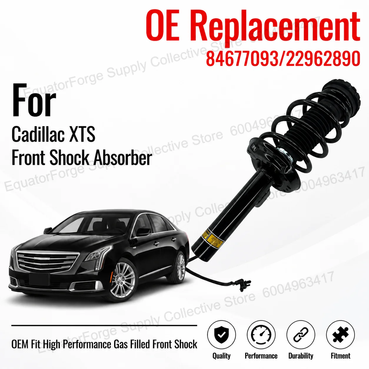 Comfort Ride Direct Fit High Stability Front Electric Air Suspension Shock Absorber for Cadillac XTS - OE 84677093 / 22962890
Comfort Ride Direct Fit High Stability Front Electric Air Suspension Shock Absorber for Cadillac XTS - OE 84677093 / 22962890