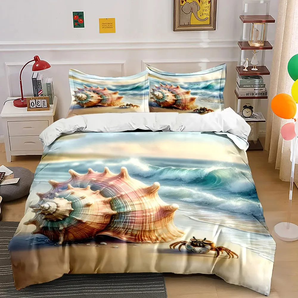 Beach Shell Crab Set Decor Multiple sizes kid's and adults' bedroom Exquisite 3PC bedding set, gift
Beach Shell Crab Set Decor Multiple sizes kid's and adults' bedroom Exquisite 3PC bedding set, gift