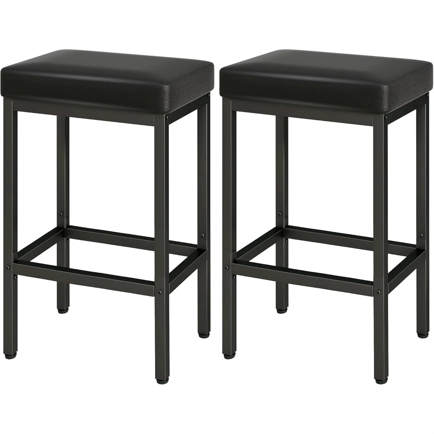 Bar Stools Set of 2, 26 Inch Counter Height PU Leather Kitchen Island Stools with Metal Base, Easy Assembly
Bar Stools Set of 2, 26 Inch Counter Height PU Leather Kitchen Island Stools with Metal Base, Easy Assembly