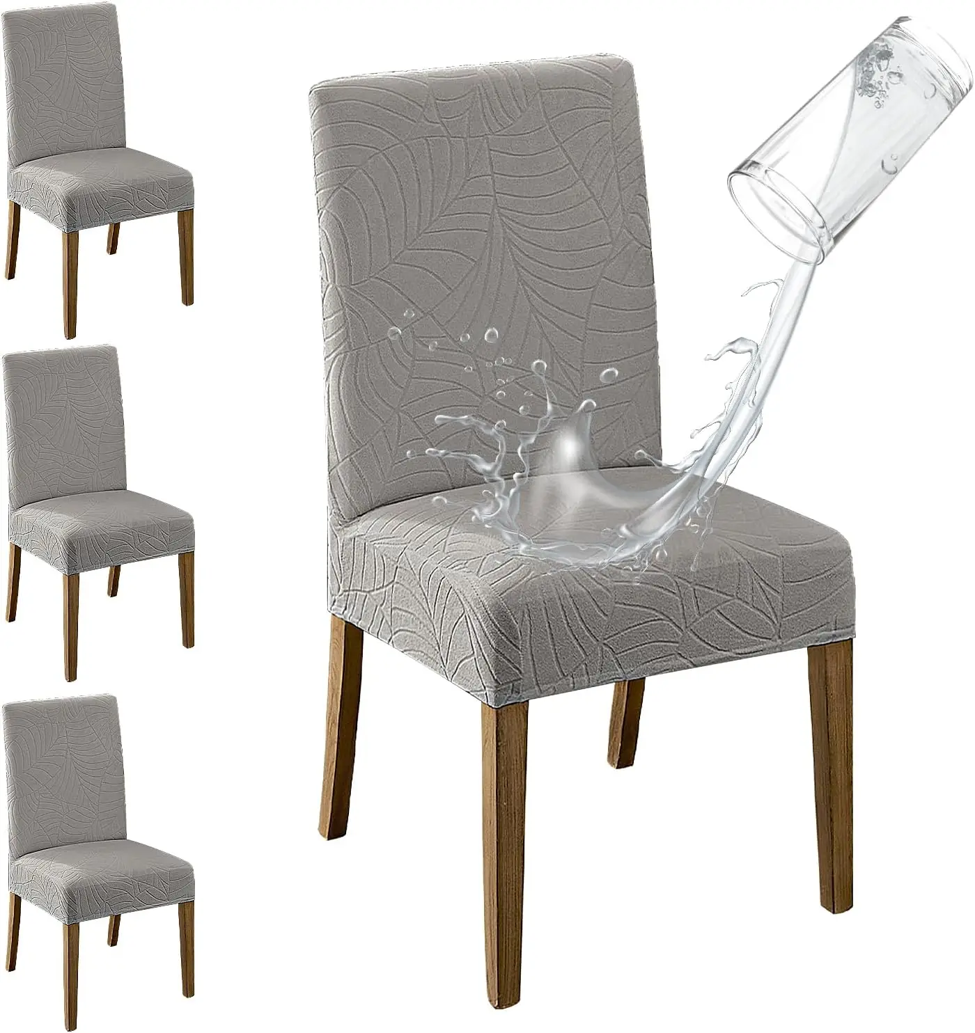 100% Waterproof Dinin Room Chair Covers Set of 4, Super Fit Stretch Jacquard Parson Chairs Slipcovers Removable Washab
100% Waterproof Dinin Room Chair Covers Set of 4, Super Fit Stretch Jacquard Parson Chairs Slipcovers Removable Washab