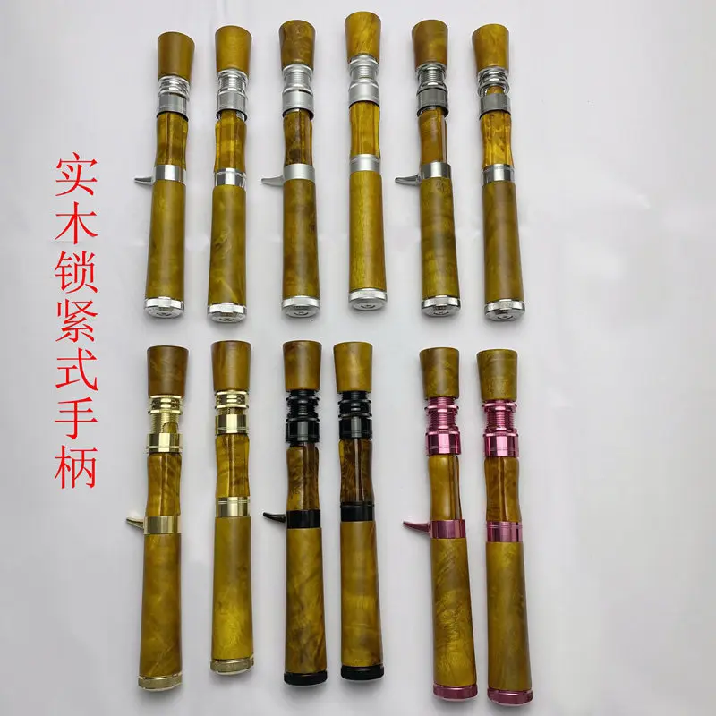 Solid wood retro lure hand-held handle Weiwailong lure rod locking handle spring-loaded grip stream micro-object
Solid wood retro lure hand-held handle Weiwailong lure rod locking handle spring-loaded grip stream micro-object