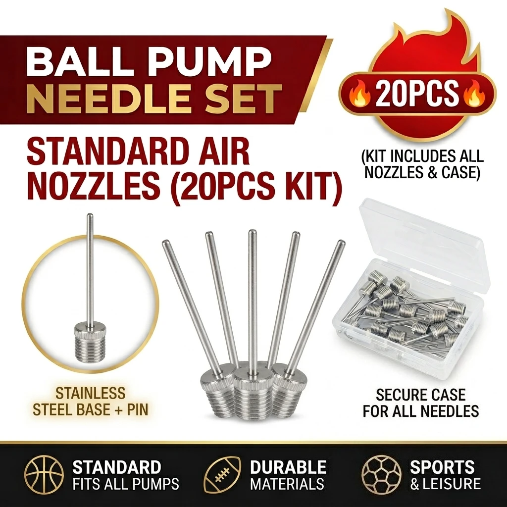 Ball Pump Needle Inflating Valve Adaptor Pin Stainless Steel 5 10 100 200Pcs Standard Air Nozzle For Basketball Football Sports
Ball Pump Needle Inflating Valve Adaptor Pin Stainless Steel 5 10 100 200Pcs Standard Air Nozzle For Basketball Football Sports