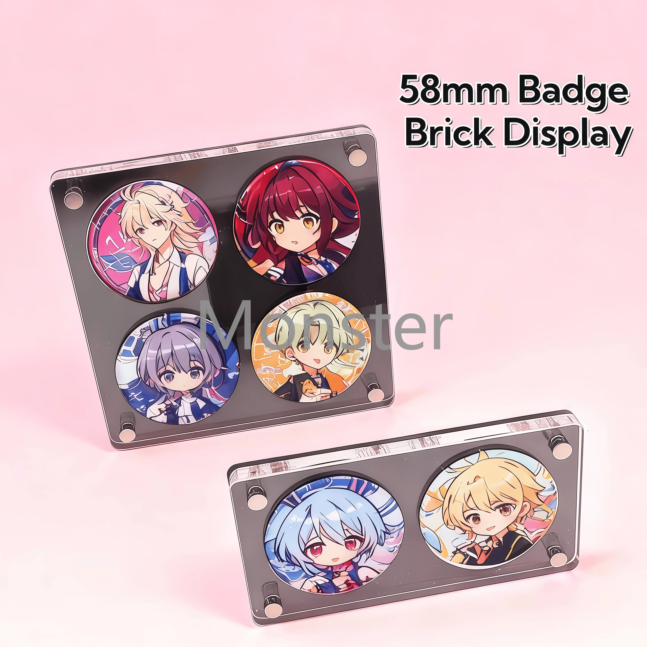 58mm Black Acrylic Badge Display Stand for Anime Pin Clear Showcase Case with Multiple Styles Thick Dust-Proof Anime Collection
58mm Black Acrylic Badge Display Stand for Anime Pin Clear Showcase Case with Multiple Styles Thick Dust-Proof Anime Collection