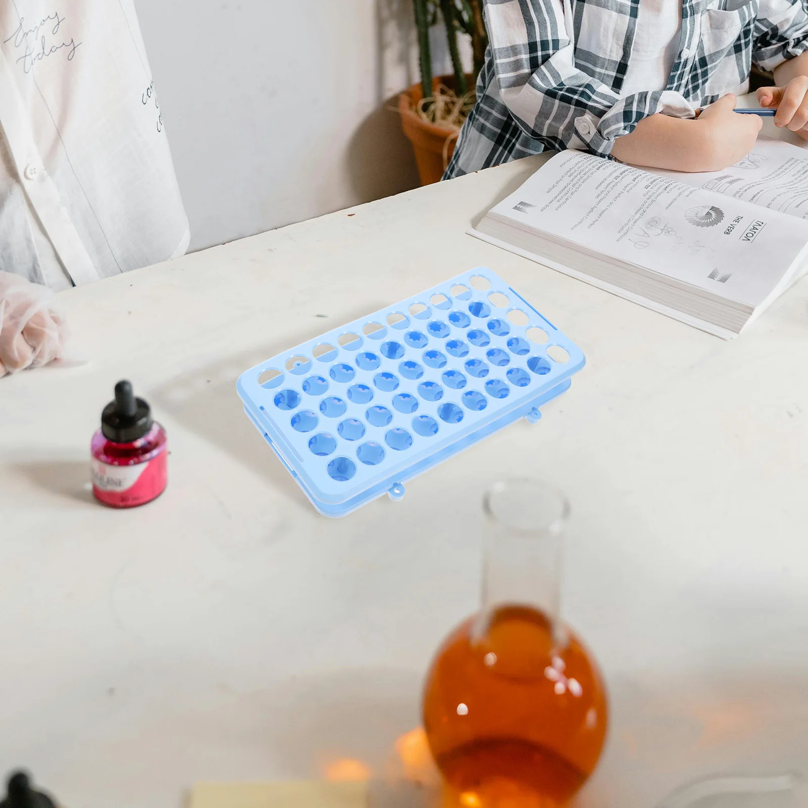 50 Holes Test Tube Rack Durable Plastic Holder Vial Organizer Scientific Lab Storage Centrifuge Experiment Stand
50 Holes Test Tube Rack Durable Plastic Holder Vial Organizer Scientific Lab Storage Centrifuge Experiment Stand