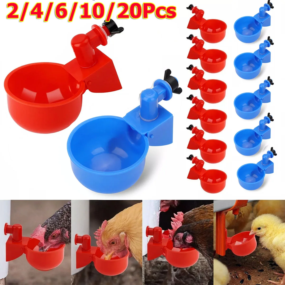 2/4/6/10/20Pcs Automatic Chicken Water Cup Waterer Poultry Drinker Feeder Drinking Bowl Kit Hens Feeder Drinker For Birds Duck
2/4/6/10/20Pcs Automatic Chicken Water Cup Waterer Poultry Drinker Feeder Drinking Bowl Kit Hens Feeder Drinker For Birds Duck