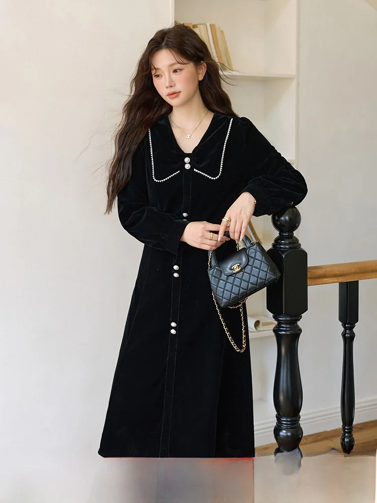 Important Occasion Women's plus Size Dress V-Neck Hepburn Style Black Dress Commute Style High Waist A-Line Skirt Long Sleeve
Important Occasion Women's plus Size Dress V-Neck Hepburn Style Black Dress Commute Style High Waist A-Line Skirt Long Sleeve