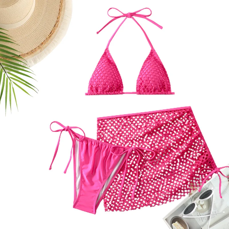 New 3 Pieces Set Swimsuit Women Thong Swimwear Sexy Micro Bikini Set With Sarong Skirts Cover Up Beach Wear Bathing Suit Pink
New 3 Pieces Set Swimsuit Women Thong Swimwear Sexy Micro Bikini Set With Sarong Skirts Cover Up Beach Wear Bathing Suit Pink