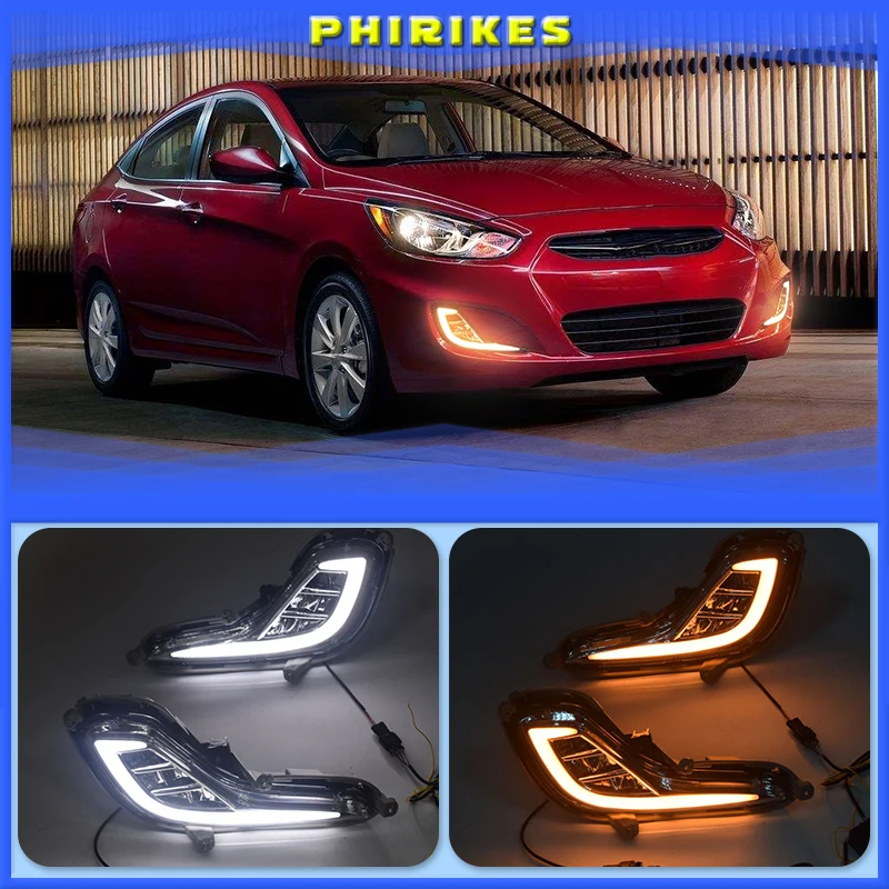 Yellow Turn Signal Function 12V Car DRL LED Daytime Running Light Fog Lamp For Hyundai Accent Solaris 2010 - 2013
Yellow Turn Signal Function 12V Car DRL LED Daytime Running Light Fog Lamp For Hyundai Accent Solaris 2010 - 2013