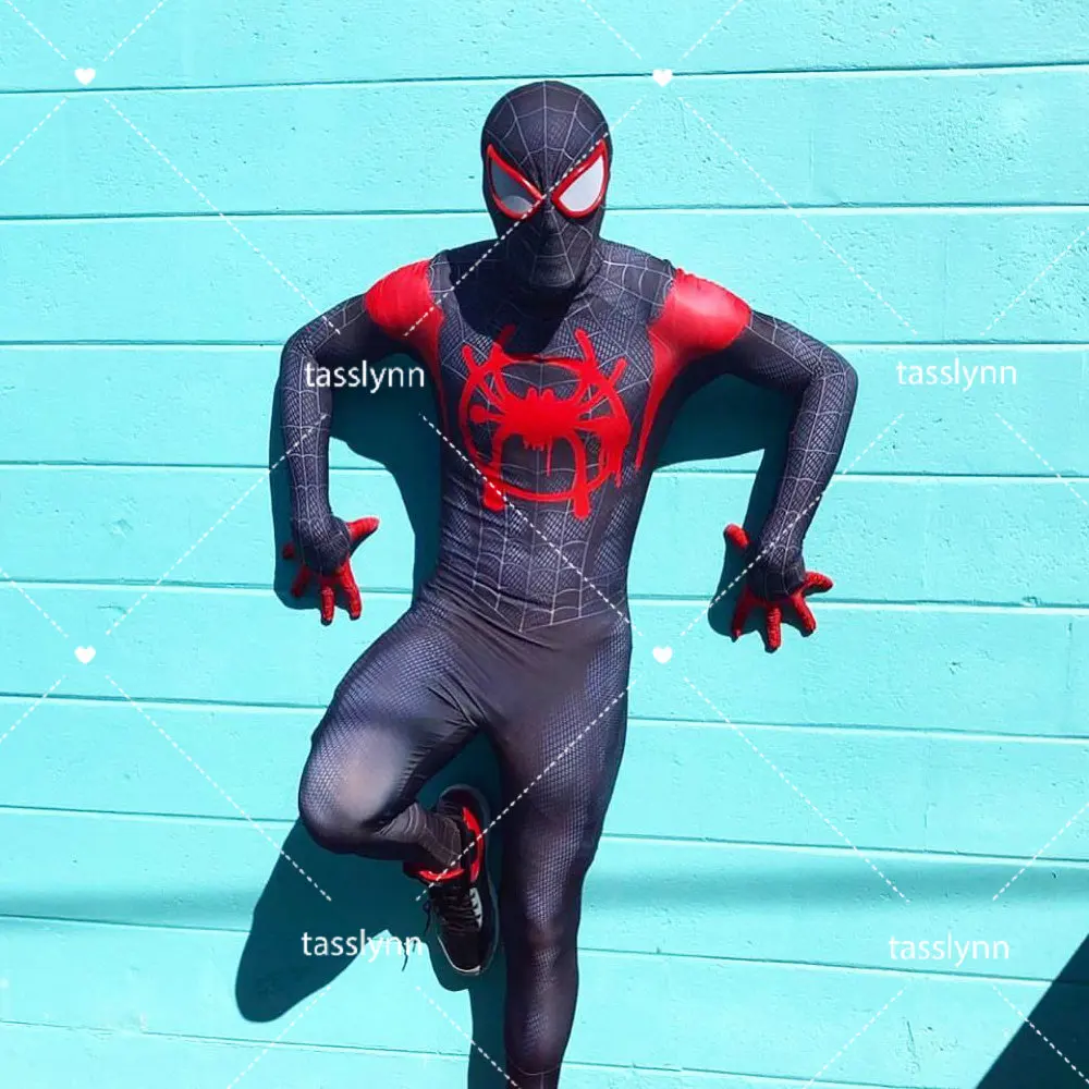 Miles Morales Spiderman Costume Cosplay Zentai SuperHero Suit Halloween Costumes Party Fancy Anime Marvel Bodysuit with Headgear
Miles Morales Spiderman Costume Cosplay Zentai SuperHero Suit Halloween Costumes Party Fancy Anime Marvel Bodysuit with Headgear