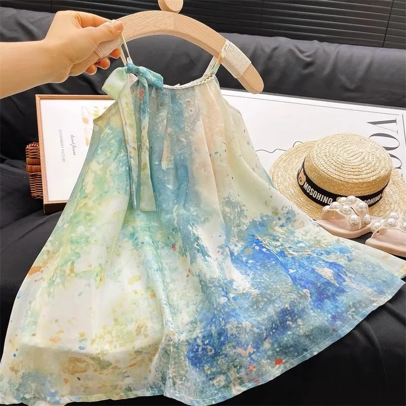 ZLYM-Girls' Monet Fairy Floral Dress Summer New Strap Vacation Beach Princess Dress
ZLYM-Girls' Monet Fairy Floral Dress Summer New Strap Vacation Beach Princess Dress