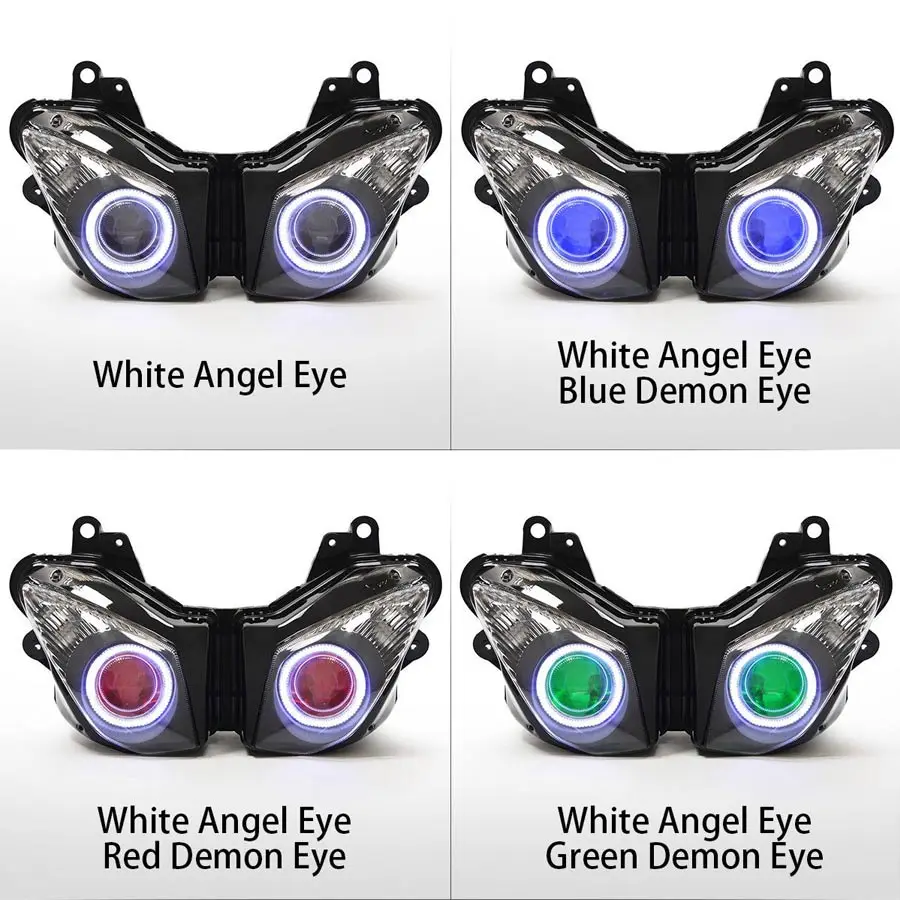 Modified Motorcycle HID Projector Accessories Headlight Assembly New Custom Headlamp Angel Eye For Kawasaki Ninja ZX6R 2009-2012
Modified Motorcycle HID Projector Accessories Headlight Assembly New Custom Headlamp Angel Eye For Kawasaki Ninja ZX6R 2009-2012